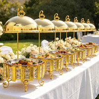 Hotel Catering 8L Goldener Edelstahl Hängender Chafing Dish Speisenwärmer für Buffet
