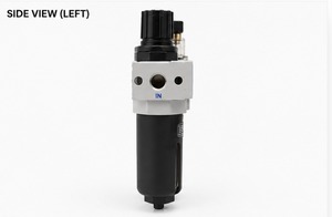 Régulateur de filtre à mercure avec lubrificateur, corps en aluminium de 1/4 pouce pour systèmes pneumatiques - Product Image 3