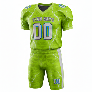 Ensemble personnalisable de maillot et short de football américain avec position du logo sur le devant - Product Image 2