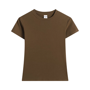Camisetas Casuales de Corte Ajustado para Mujer, 230 g/m², Algodón con Spandex, Cuello Redondo, Manga Corta, Logotipo Personalizado, Transpirables, Impresión de Serigrafía Animal - Product Image 1