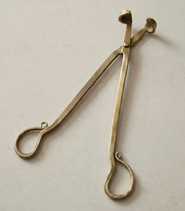 Hand Forged Brass & Stainless Steel Cross & Stick Shape <b>Candle</b> <b>Wick</b> Trimmer Scissors Eco-Friendly Deep Reach Clean Burn Tool - Product Image 2