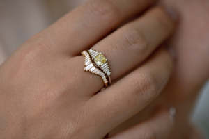 Women's Fancy Yellow Cushion Cut Diamond Engagement <b>Ring</b> Stones In Yellow Gold IGI Certified Classic Style - Product Image 3