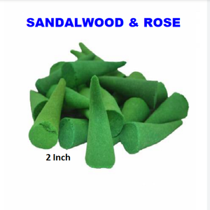 Conos de Incienso Naturales de Sándalo y Rosa, Suministro al por Mayor de la Mejor Marca (Verde) - Product Image 1