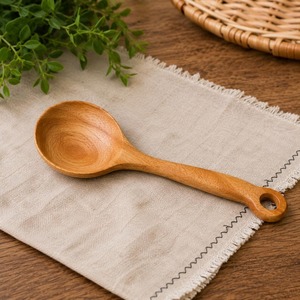 Cuillère de cuisine en bois de qualité supérieure, ustensile de cuisson réutilisable pour remuer, sauter et servir les aliments, en vente - Product Image 6
