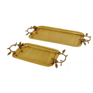 Bandejas Metálicas con Asas en Forma de Ramas, Tamaño Personalizado, Plateadas, para Servir Alimentos en Hoteles y Restaurantes, Más Vendidas - Product Image 4