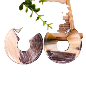 High Quality Handmade Modern Drop <b>Earrings</b> Latest Design Buffalo Horn Women's Jewelry with Customizable Options for Bulk Buyers - Product Image 2