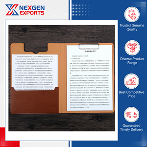 Nexgen Exports - Carpeta de Presentación de Cuero PU Hecha a Mano de Lujo, Logotipo Personalizado, Servicios OEM/ODM, Estándar Superior, Calidad de Primera Categoría - Product Image 5