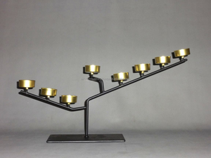 Cafetería restaurante Decoración de mesa accesorios romántico ambiente cálido lujo Metal hierro alambre vidrio aromaterapia portavelas - Product Image 4