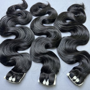 Paquete de ondas corporales alineadas con cutícula de Vietnam con trama Genius de ondas corporales de alta calidad al por mayor para hacer peluca - Product Image 2
