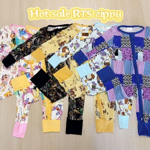 婴儿拉链连体睡衣批发 Whatnot RTS 婴儿竹纤维睡衣套装 婴儿随机服装 - Product Image 3