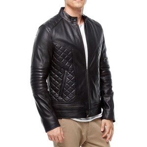 Chaqueta de Cuero de Diseño Personalizado de Primera Calidad, Último Modelo en Venta, Chaqueta de Cuero con Cuello Cuadrado para Hombre, Estilo Urbano - Product Image 6