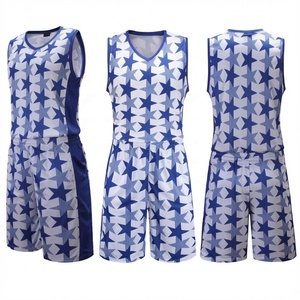 Tenues d'équipe en gros, logo personnalisé OEM, ensemble d'uniformes de basket-ball, vêtements d'entraînement, unisexe, sublimation, grande taille, été - Product Image 1