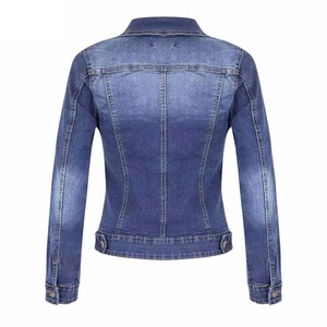 เสื้อแจ็คเก็ตยีนส์ผู้หญิงสไตล์หรูหราสำหรับฤดูหนาว คอปกแบบหลวม แจ็คเก็ตสั้นพร้อมเข็มขัด แฟชั่นลำลอง ผู้จำหน่ายเสื้อแจ็คเก็ต - Product Image 4