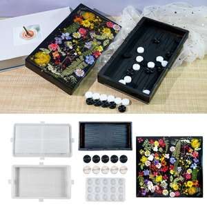 Molde de Silicona de Resina para Juego de Mesa Educativo Informal de Ajedrez, Caja de Almacenamiento de Ajedrez - Product Image 1