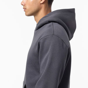 Ensemble de survêtement décontracté personnalisé pour homme, 2 pièces, coupe ample, automne, sweat à capuche et pantalon de jogging, épais, oversize, uni, polyester/coton, respirant - Product Image 6