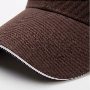 Gorra de Béisbol Marrón con Borde Blanco, Gorra Informal para Mujer, Ajuste Moderno y Popular, Estilo Casual, Unisex, Adaptable, de Algodón - Product Image 4