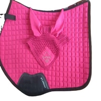 Tapis de selle d'anglaise de dressage pleine grandeur faits à la main, respirants, en coton et polycoton, extensibles, personnalisables, polyvalents pour l'équitation