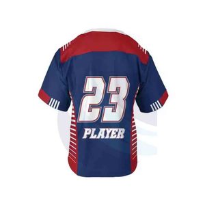 เสื้อฟุตบอลอเมริกัน SPOFIT แบบยูนิเซ็กซ์ พิมพ์ลายด้วยความร้อน ระบายอากาศได้ดี ไซส์ใหญ่ แขนสั้น คุณภาพสูง สไตล์เรโทร - Product Image 2