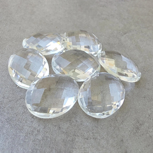 Cuarzo Cristal Natural, Corte Briolette, Forma Ovalada, Gema Calibrada - Product Image 4