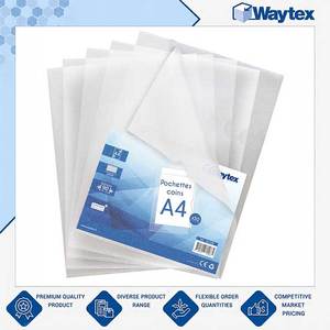 Bulk Quantity Available Best Quality Standard Grade <b>A4</b> Clear Embossed L-Shaped <b>Folders</b> 90 Microns for Office & Home Use - Product Image 5