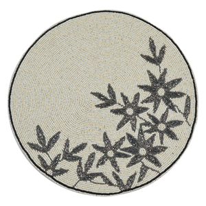 Set de table rond à motifs peints avec perles pour la décoration intérieure, la vaisselle, la table à manger, les fêtes et les mariages - Product Image 4