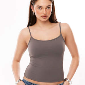Top de Punto Ajustable de Última Moda para Mujer con Logotipo Frontal, Sin Mangas, Estilo Casual, Fabricado en Fábrica, Superventas - Product Image 5
