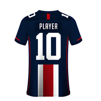Jersey Sepak Bola AS Vintage Retro Klasik Gaya Sport Cetak Sublimasi Poliester Cepat Kering V-neck Logo Depan Lengan Pendek