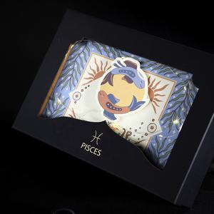 Boîte-cadeau d'art imprimé en feuille d'or du zodiaque de luxe personnalisé Premium RTS boîte-cadeau du zodiaque de luxe personnalisé pour un anniversaire personnel - Product Image 1