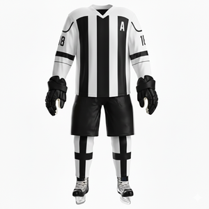 Jersey de Hockey sobre Hielo Transpirable de Alta Calidad con Nombre de Equipo y Logotipo Frontal Personalizables - Unisex - Product Image 1