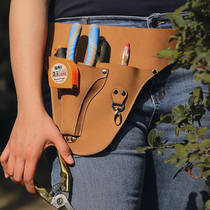 Cinturón de herramientas de cuero para floristería, bolsa de cintura multiusos, organizador de jardín, cinturón ajustable, accesorio de taller OEM a la venta al por mayor - Product Image 1