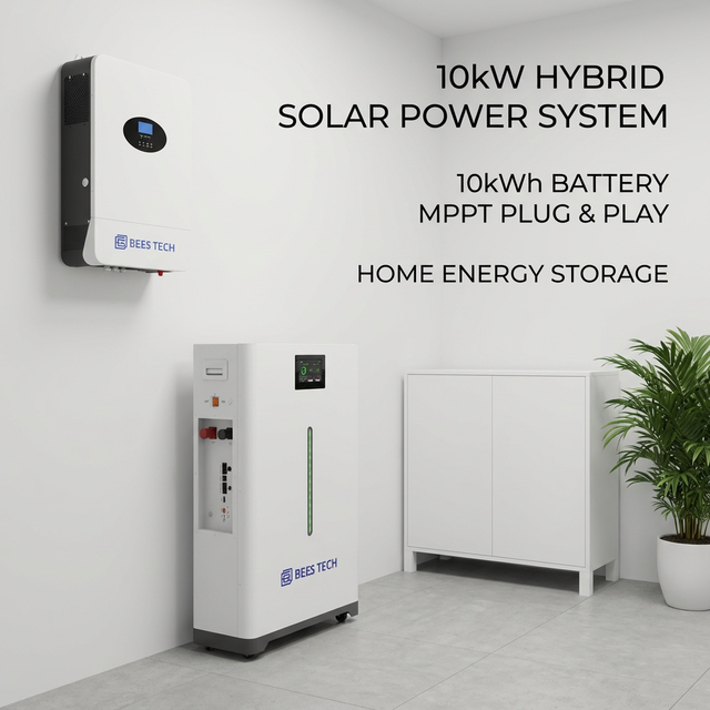 10KW Battery 10KWH MPPT Plug and Play 10KW Hybrid Solar Power System Home Solar Systems Complete