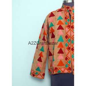 Chaqueta Cotrise Vintage Bordada a Mano con Relieve, Ecológica, Transpirable, de Secado Rápido, Forrada de Algodón, para Primavera/Otoño/Invierno/Verano - Product Image 3