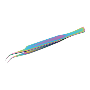 แหนบต่อขนตาคุณภาพเยี่ยม สีรุ้งเคลือบกระดาษ ปลายโค้งมนคมกริบ ยอดขายอันดับหนึ่ง - Product Image 1