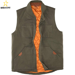 Gilet matelassé pour homme en toile lavée, chaud pour l'hiver, idéal pour la chasse, le travail, les activités de plein air et les voyages - Product Image 2