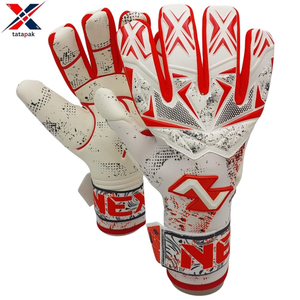 Professional High Quality Leather Outdoor Waterproof Soccer Football Goalkeeper Gloves Breathable Non-Slip Adjustable Wrist Full - Product Image 5