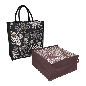 Animal Print Waterproof 10 Oz Laminated <b>Canvas</b> Fabric Shopping Bag Padded Rope Handle for Everyday Use - Product Image 5