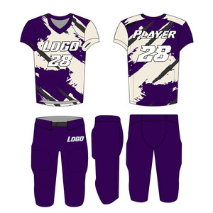 Ensemble de maillot et pantalon de football américain en twill 100 % haute qualité pour adulte, uniformes personnalisés, tailles courtes et grandes, toutes saisons, en promotion - Product Image 4