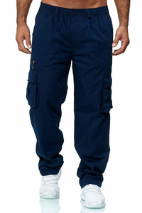 Pantalones Cargo Color Caqui para Hombre, Cintura Elástica, Múltiples Bolsillos, Casuales, Transpirables, Ligeros, de Lona, Corte Recto, Estilo Veraniego - Product Image 3