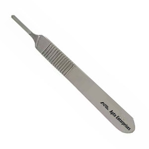 Scalpel chirurgical manuel de qualité supérieure en acier inoxydable réutilisable, certifié CE, longueur totale 12,5 cm, manche n° 3 - Product Image 6