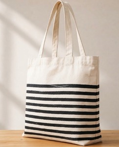 Bolso Tote Negro HINDVANTA GLOBAL, Ecológico, Color Crema, Gran Capacidad, Bolso de Hombro Náutico para Mujer, Reutilizable para el Mercado - Product Image 4