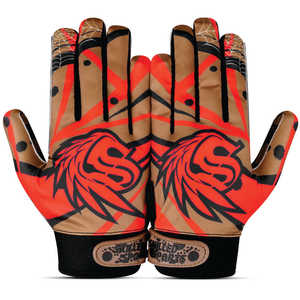 Guantes de Fútbol Americano Rojos y Negros Estilo Raptor Antideslizantes Transpirables de Secado Rápido Ligeros Suaves Unisex para Todas las Estaciones - Product Image 2