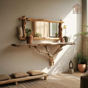 Étagère murale artisanale en bois flotté - Style bohème - Prix de gros - Product Image 3
