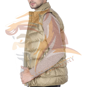 Factory Direct Sale Sleeveless <b>Puffer</b> Men's <b>Jackets</b> 100%Polyester Fabric <b>Light</b> Color Stand Collar Zip Up Men's <b>Puffer</b> Vest - Product Image 6
