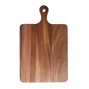 Planche à découper en bois d'acacia 40x25cm, planche à découper en bois, planche à charcuterie avec poignée - Product Image 5