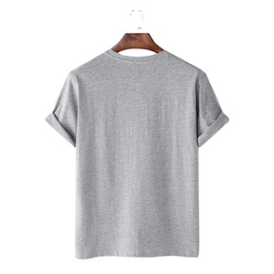 T-shirt pour homme 100% coton avec logo personnalisé, qualité luxe, côtes, col en O, oversize, épaules tombantes, stock de t-shirt vierge pour homme - Product Image 6