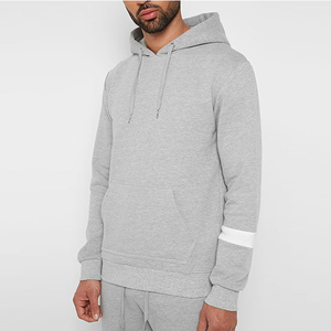 ORREN INTERNATIONAL <b>Men's</b> Casual <b>Grey</b> Hooded Sweatshirt Long Sleeve Zipper Closure <b>Hoodie</b> Pocket Custom <b>Plain</b> Activewear - Product Image 4