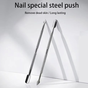 Juego de Herramientas de Manicura de Acero Inoxidable de Alta Calidad de 3 Piezas, Empujador de Cutículas, Removedor de Piel Muerta, para el Cuidado Profesional de las Uñas - Product Image 2