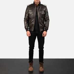 High Quality Plus Size <b>Men's</b> Leather Jackets Breathable With Custom Logo Printing and Different Colors Wholesale jacket for <b>men</b> - Product Image 5