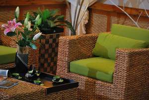 NATURA Elegant Curved Comfortable Rattan/Wicker Lounge Furniture Set for Traditional Living Rooms - Product Image 3