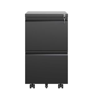 Armadietto Portadocumenti Mobile in Metallo a 2 Cassetti, Completamente Assemblato, con Ruote e Serratura, per Documenti Legali/Lettera/A4, Ideale per Scuola - Product Image 2
